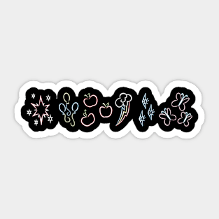 Neon Cuties Sticker